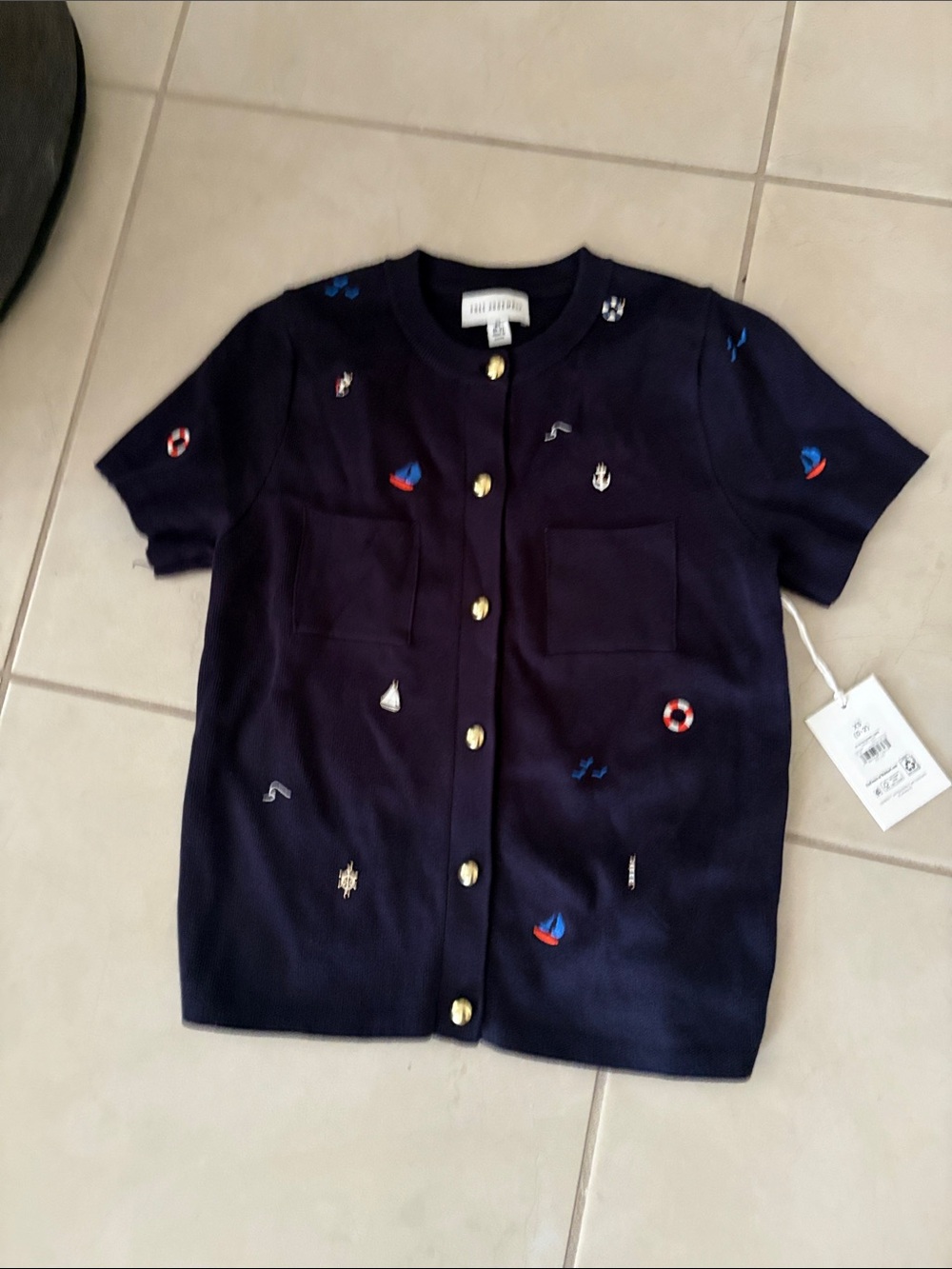 NWT free assembly XS sailing sweater boating - Picture 2 of 7